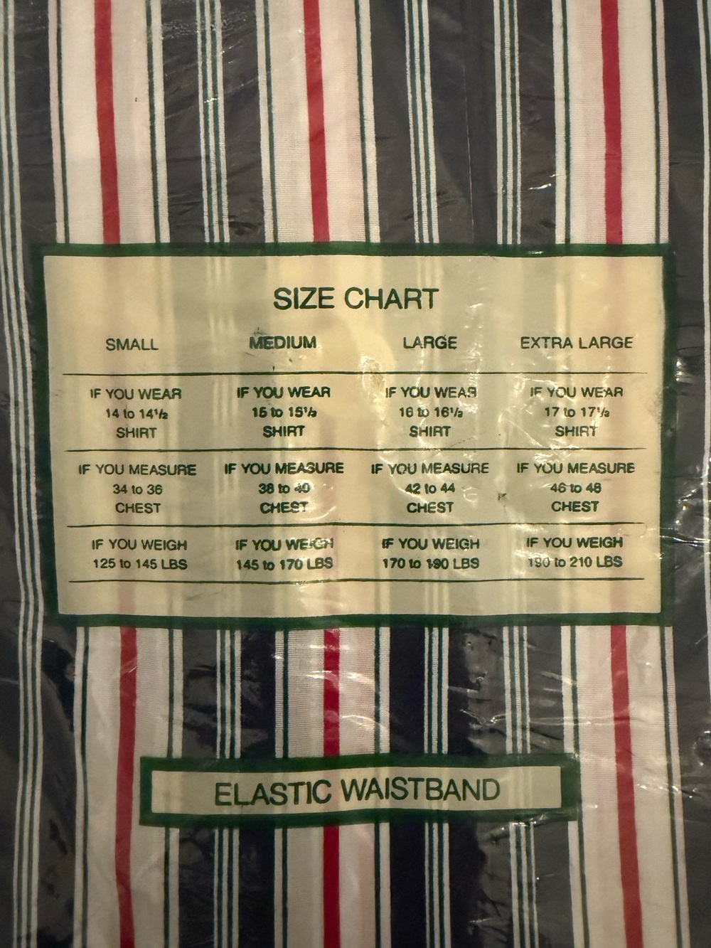 NIP Bill Blass Men’s Pajama Set Large Navy Red White Striped Vintage Sleepwear - Picture 6 of 6